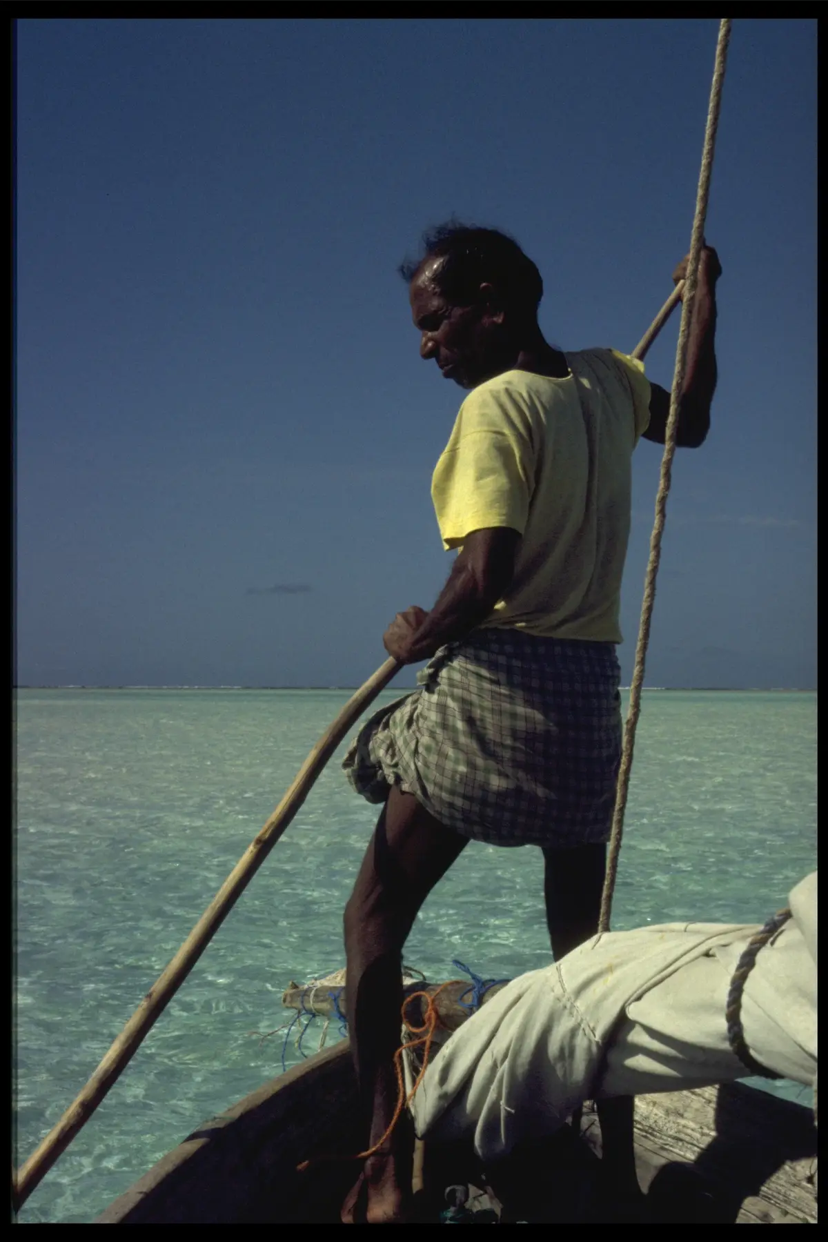 Maldives dhoni fisherman