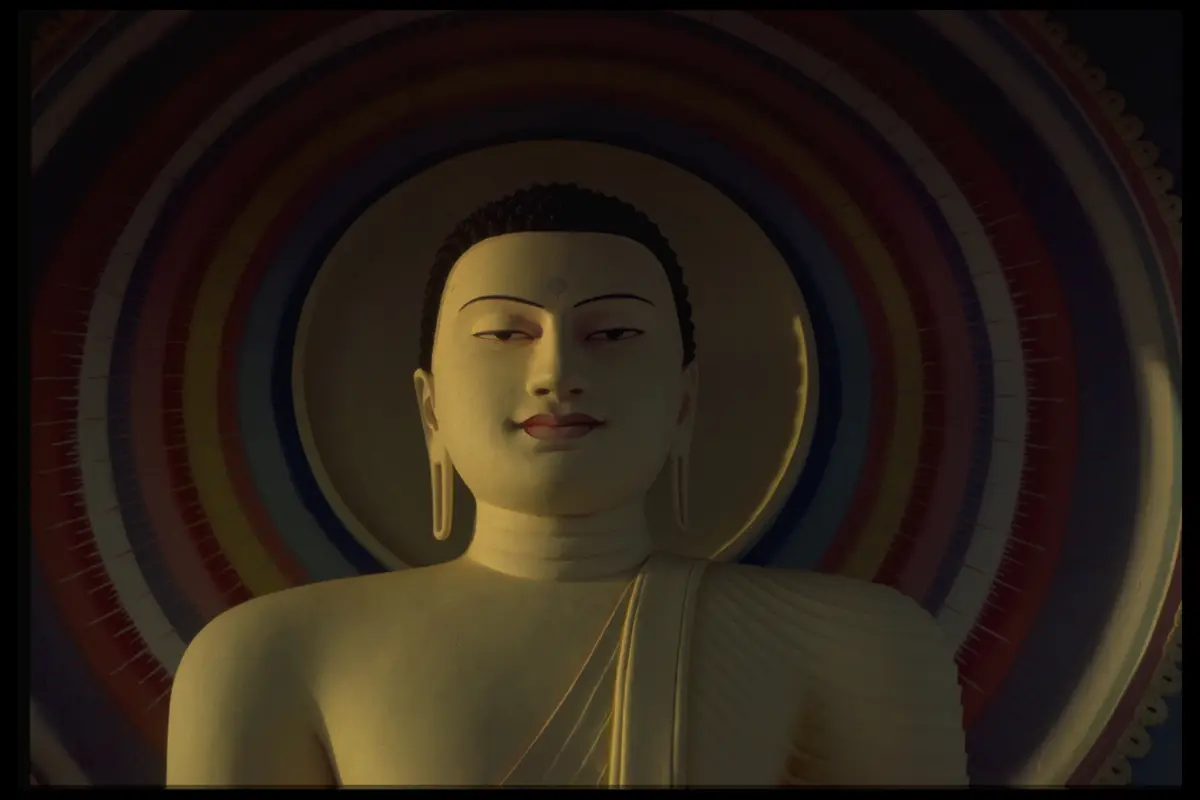 Buddha golden halo