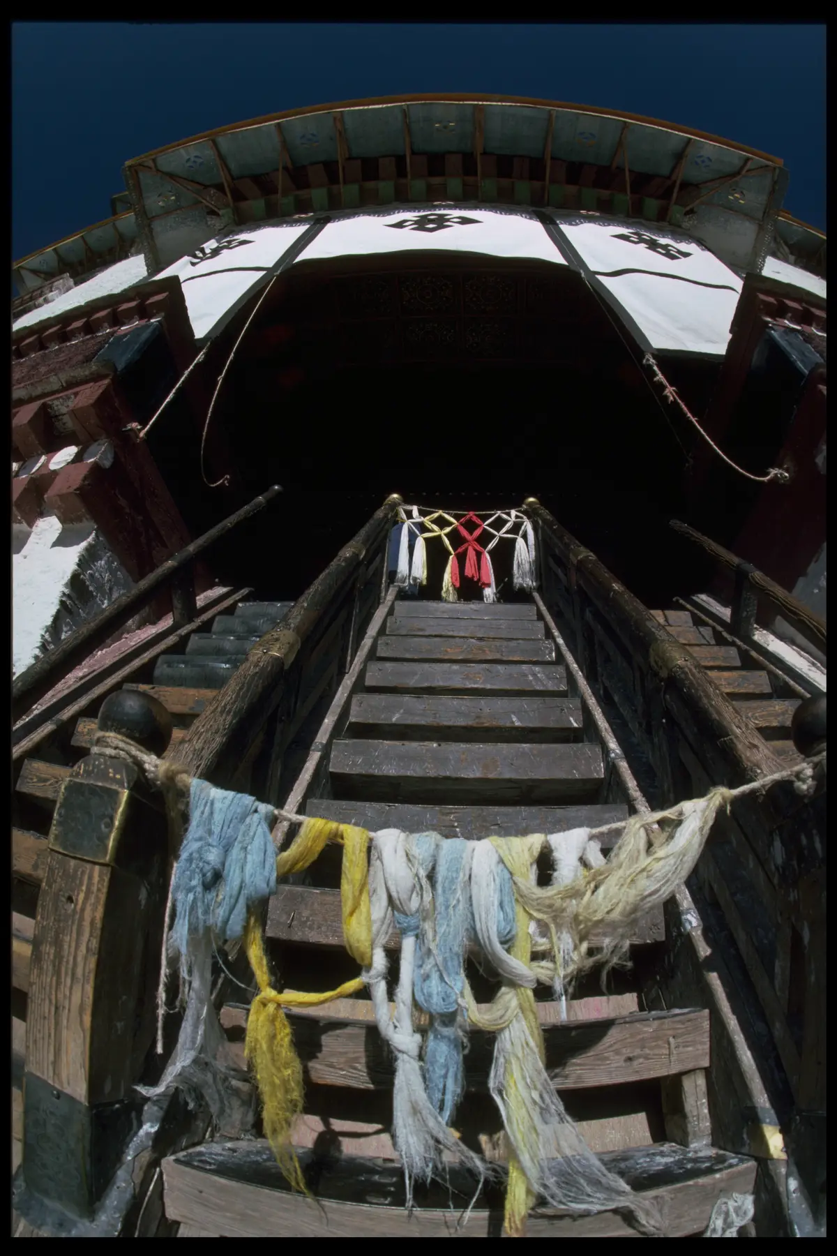 Tibet shrine khata offerings