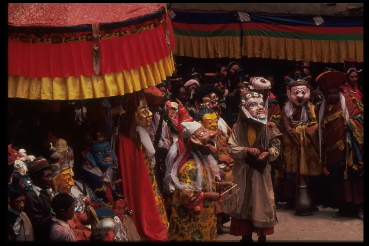 Ladakh cham dance masks