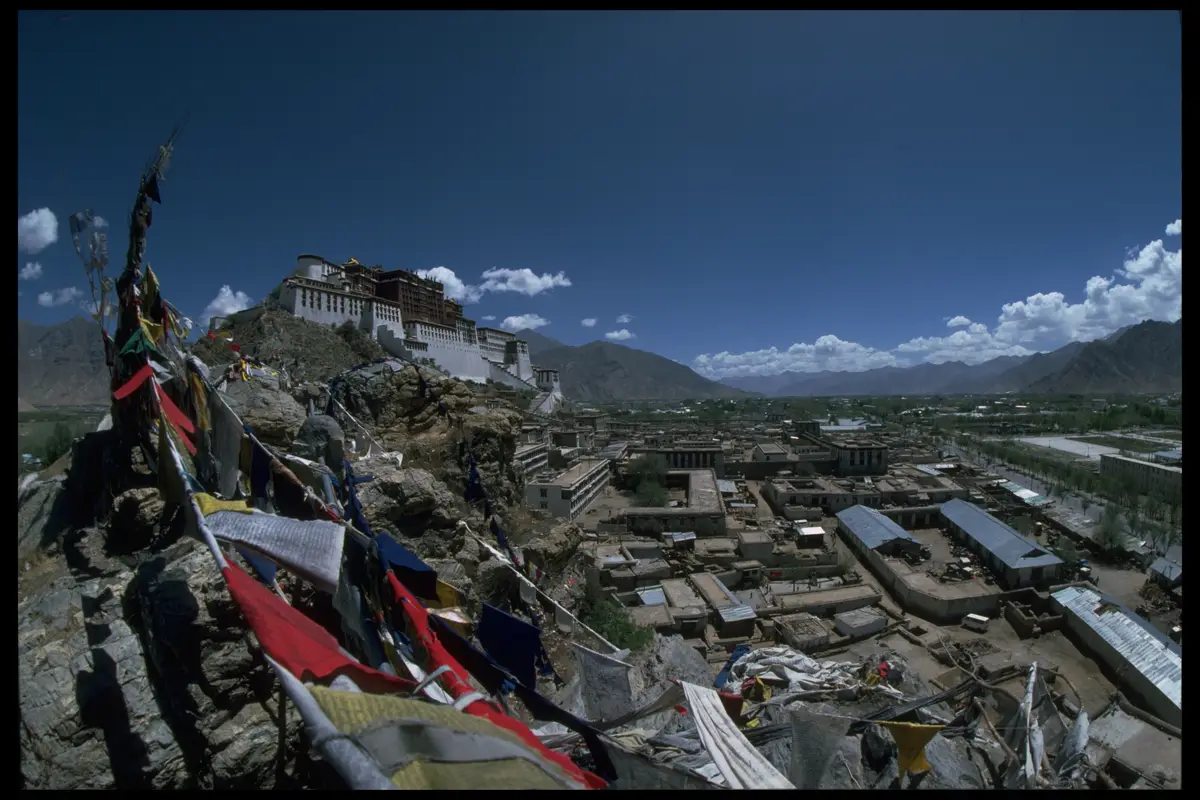 Lhasa potala prayer flags