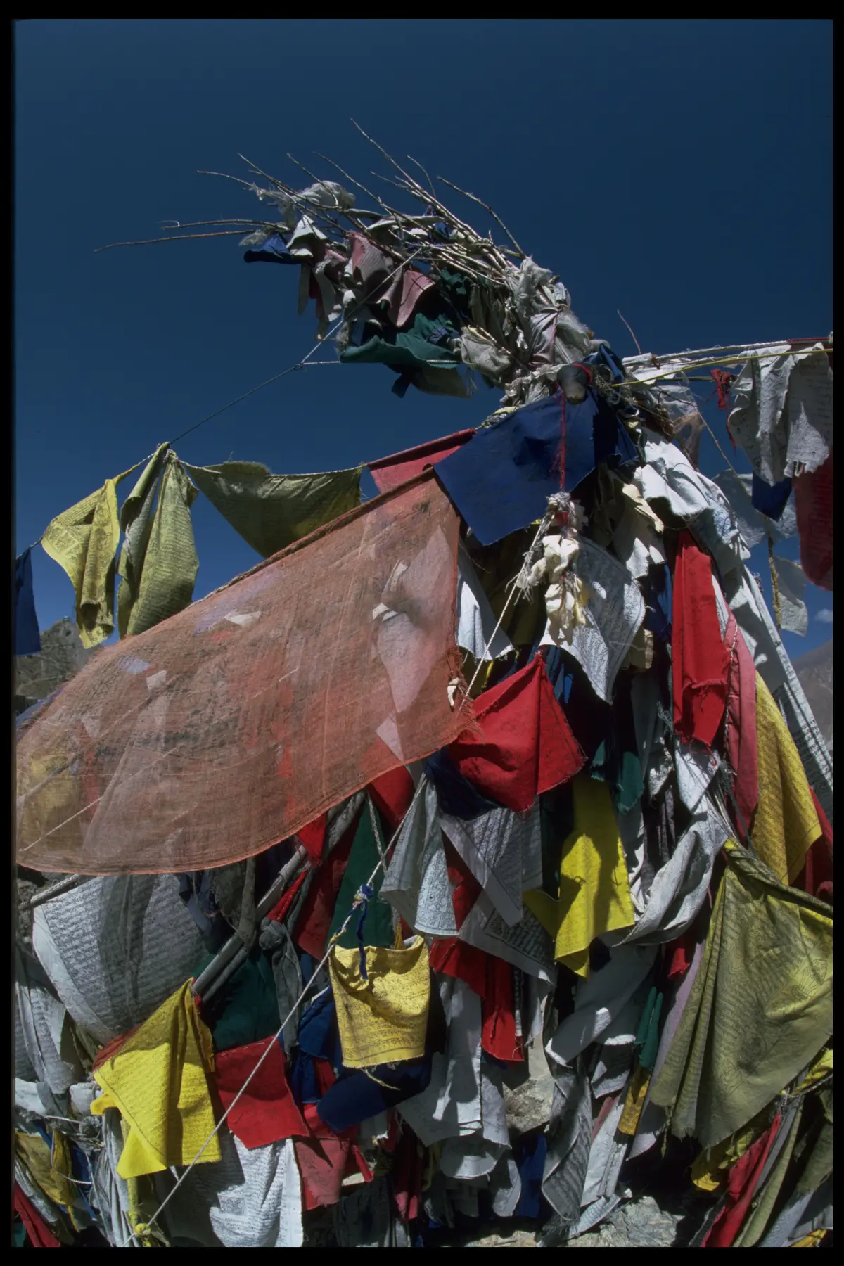 Tibet prayer flag pole