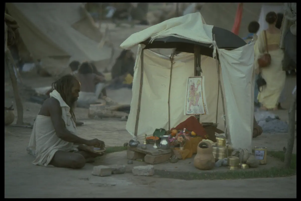 Sadhu shrine kali kumbh mela