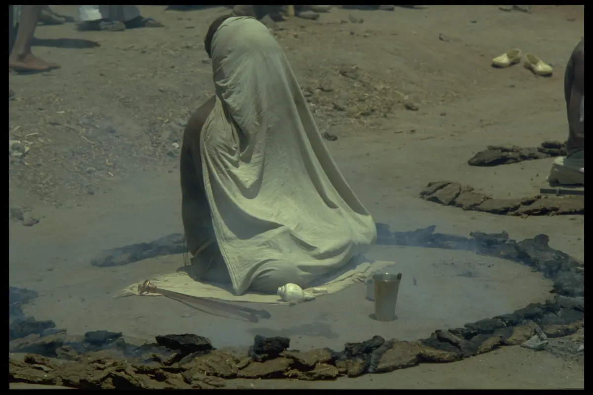 Kumbh shrouded sadhu dhuni