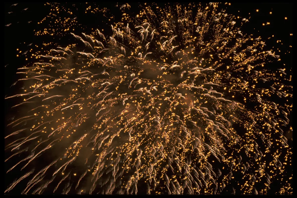 Fireworks golden burst