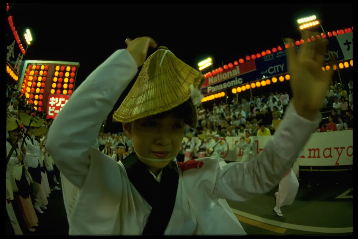 Japan awa odori dancer
