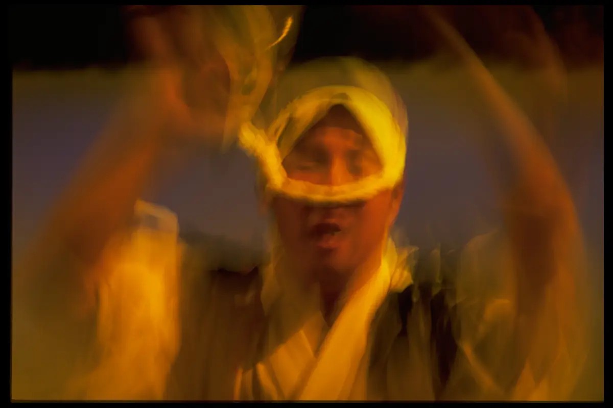 Japan festival motion blur portrait